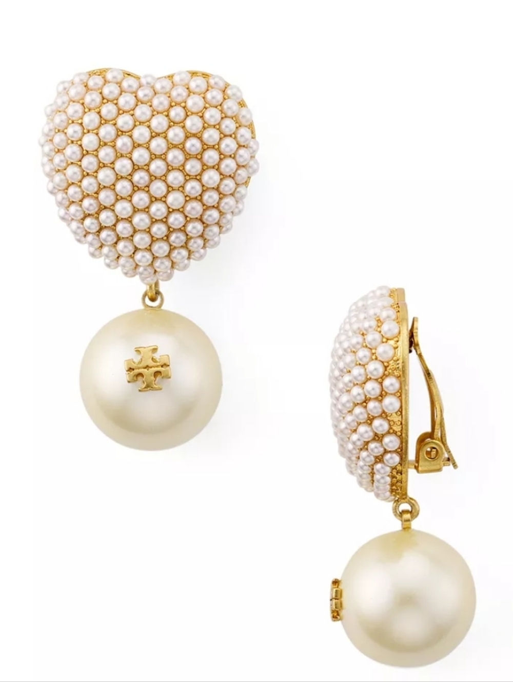 ⚡️Flash Sale⚡️Tory Burch | Heart Charm Clip-On Drop Earrings